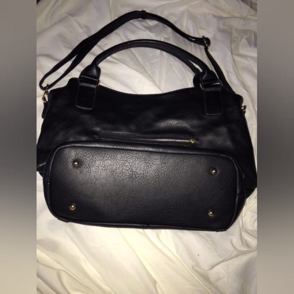 Elegant Black Leather Handbag Jessica Simpson